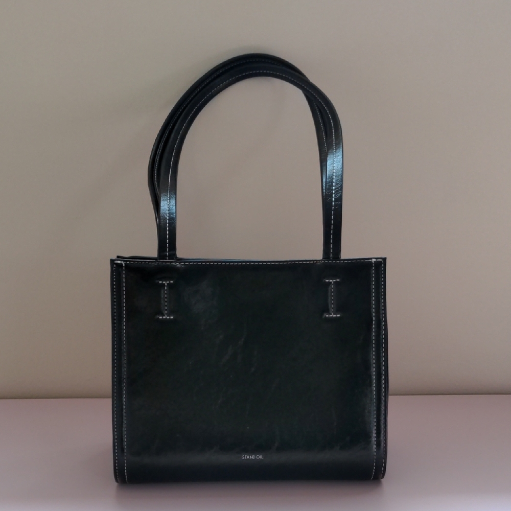 Stitch Black Mini Tote Bag